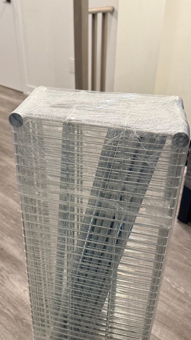 Collapsible Chrome Metal Wire Shelving / Storage Rack