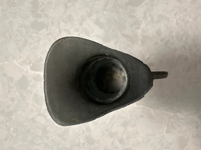 Miniature Cast Metal Ornamental Vessel Rose Relief Collectible - photo 3