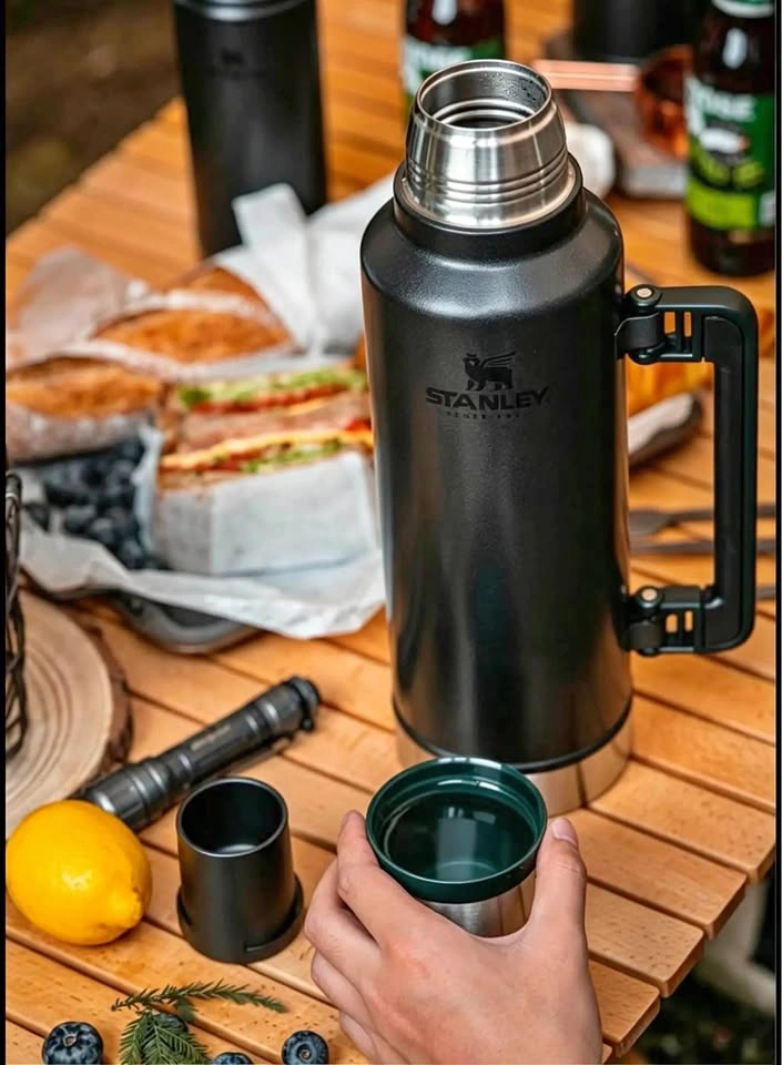 Stanley 2.5-Quart Thermal Bottle, Wide Mouth, Leak-Proof Lid