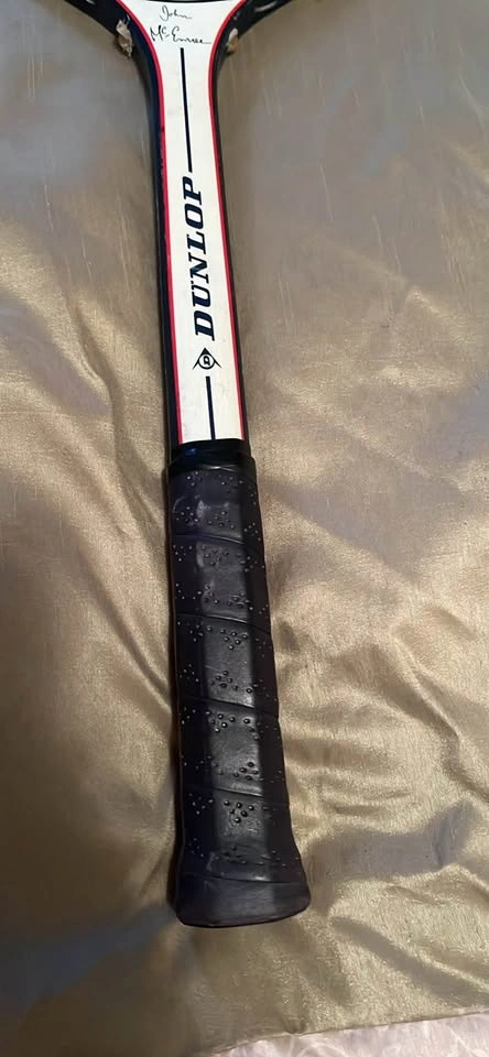 Vintage Dunlop John McEnroe Autograph Wooden Tennis Racket - photo 2