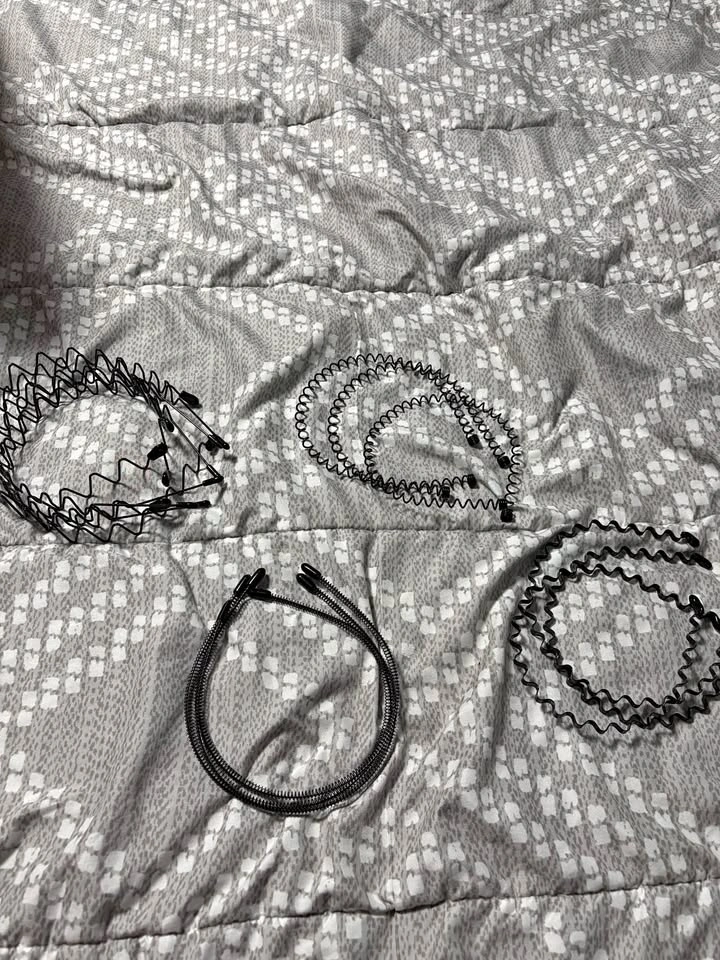 Black Metal Wavy Headbands lot