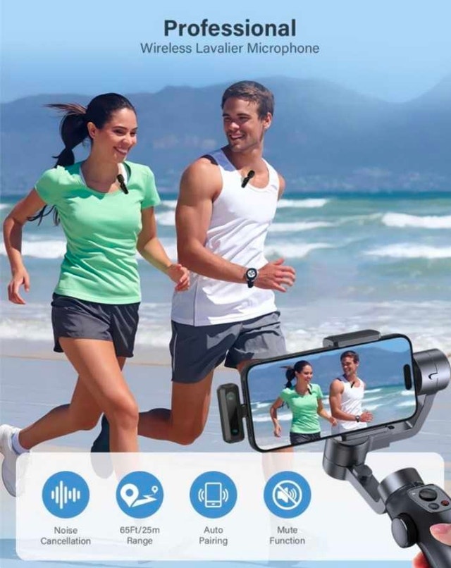 Wireless Lavalier Microphone for iPhone/iPad/Android