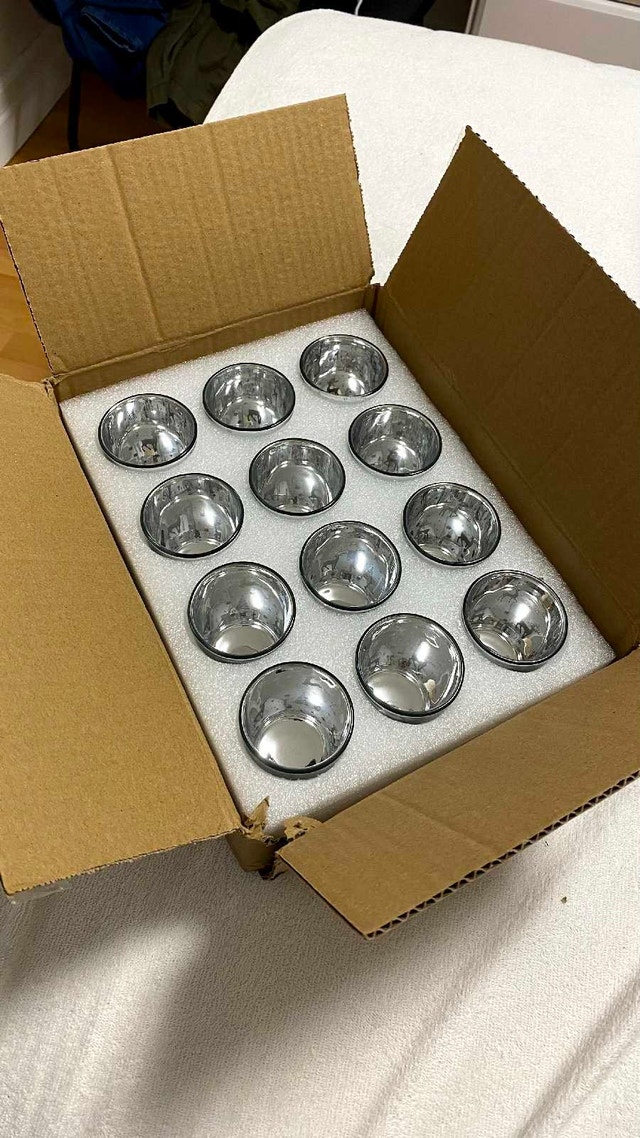 Set of 12 Glass Tea Light Candle Holders - photo 3
