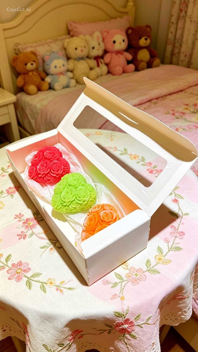 Set of 3 Handcrafted Decorative Heart-Shaped Candles - photo 2