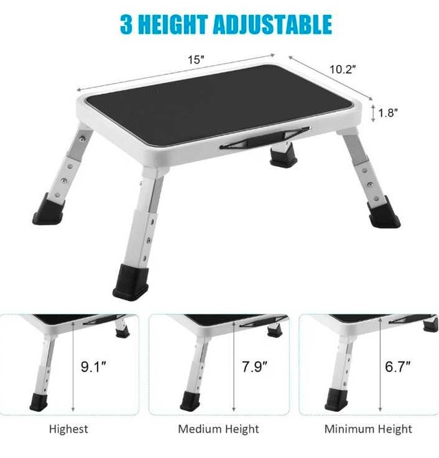 VEVOR Step Stool 1-Step, 330lbs, Folding Steel Ladder - photo 2