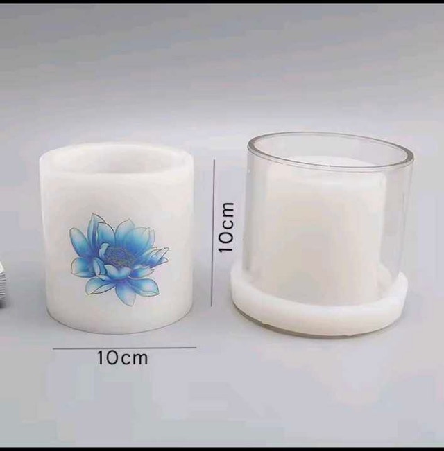 Acrylic windproof candle molds, wax burner container mold - photo 3
