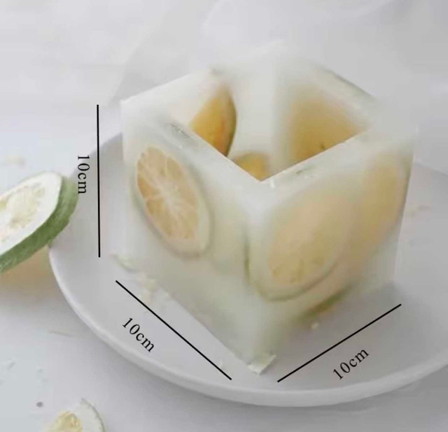 Acrylic Windproof Candle Mold, 10x10cm Wax Burner Container - photo 2