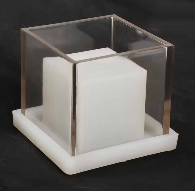 Acrylic Windproof Candle Mold, 10x10cm Wax Burner Container - photo 4