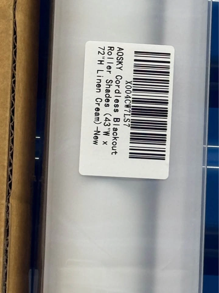 Brand New 43” x 72” Cordless Blackout Roller Shades, Cream - photo 2