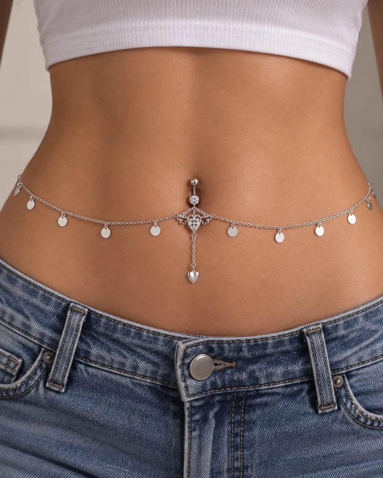 Silver Belly Chain Jewelry - photo 2
