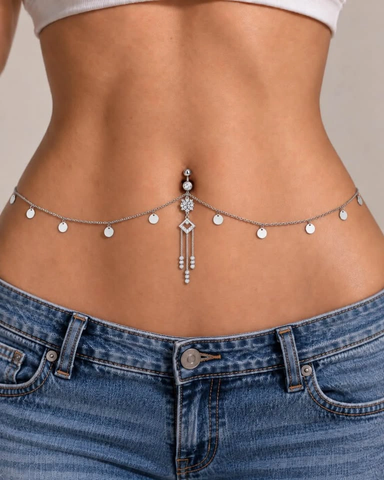 Silver Belly Chain Jewelry - photo 4