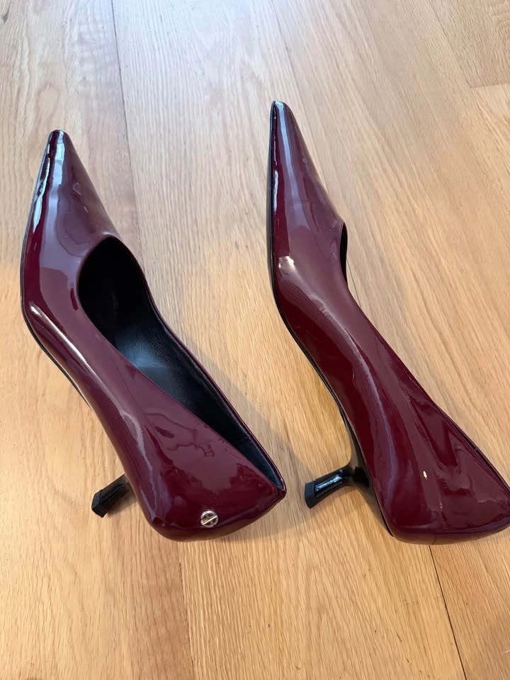 Anine Bing Patent Leather Kitten Heel Pumps - photo 4