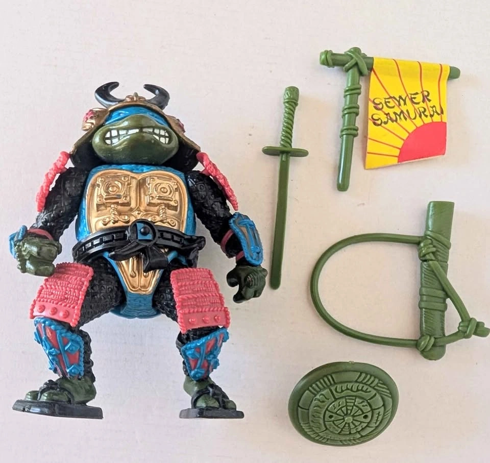 Vintage 1990 Playmates Toys Sewer Samurai Leonardo Action Figure