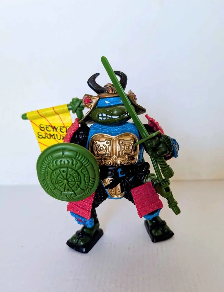 Vintage 1990 Playmates Toys Sewer Samurai Leonardo Action Figure - photo 3