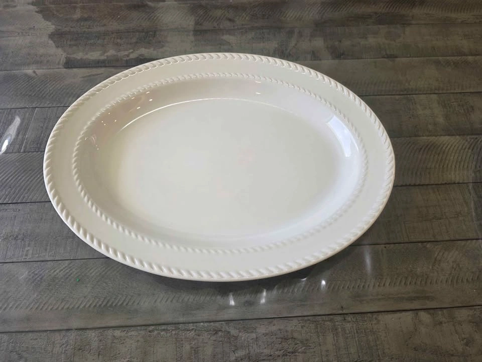 Maison Neuve White Ceramic Oval Serving Platter - photo 2