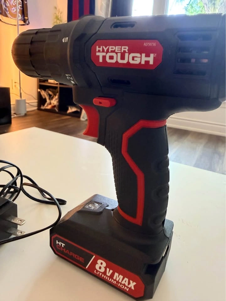 Hyper Tough 8V MAX Cordless Drill + Charger & 10-Piece Bit Set - photo 3