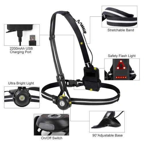 LED Outdoor Safety Torso Light for Night Activities - photo 5