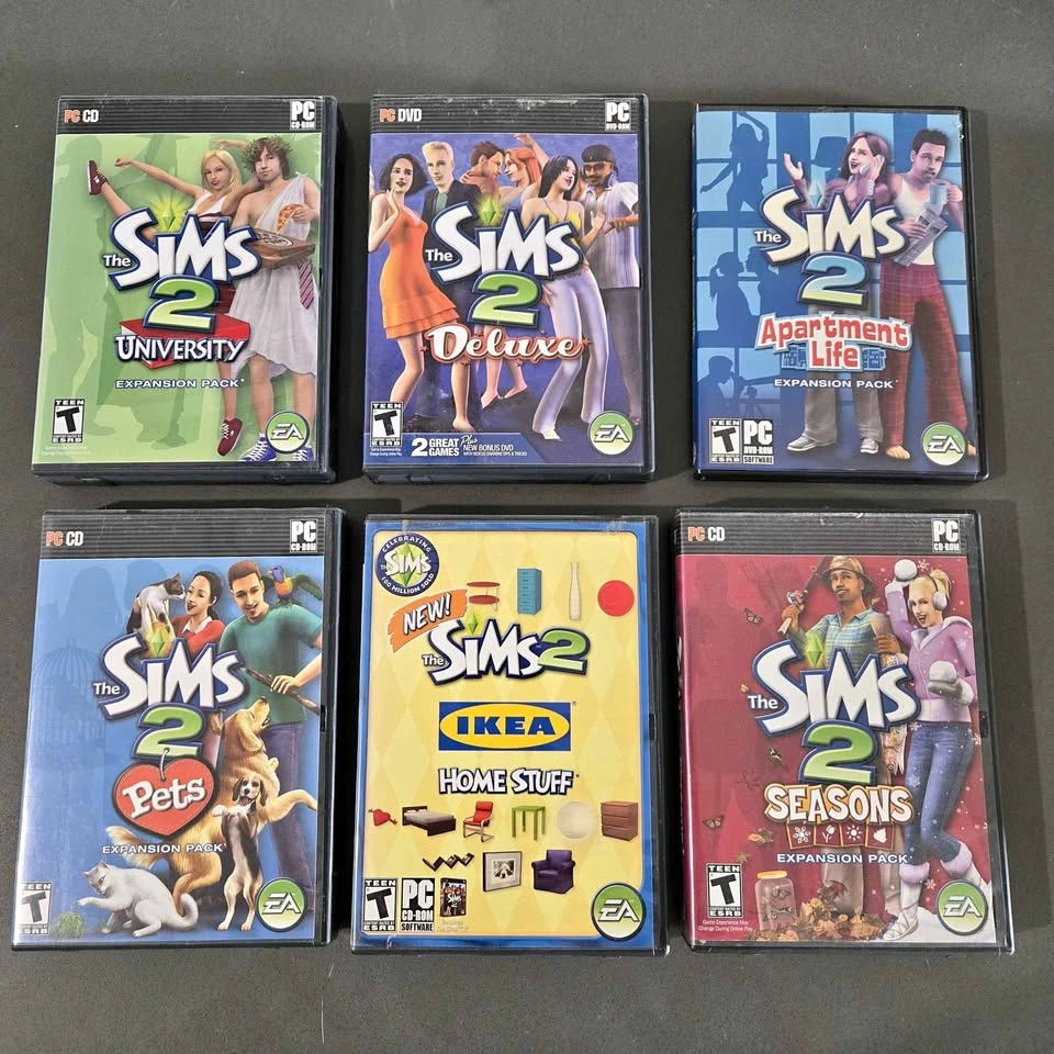 The Sims 2 pc games and expansions lot