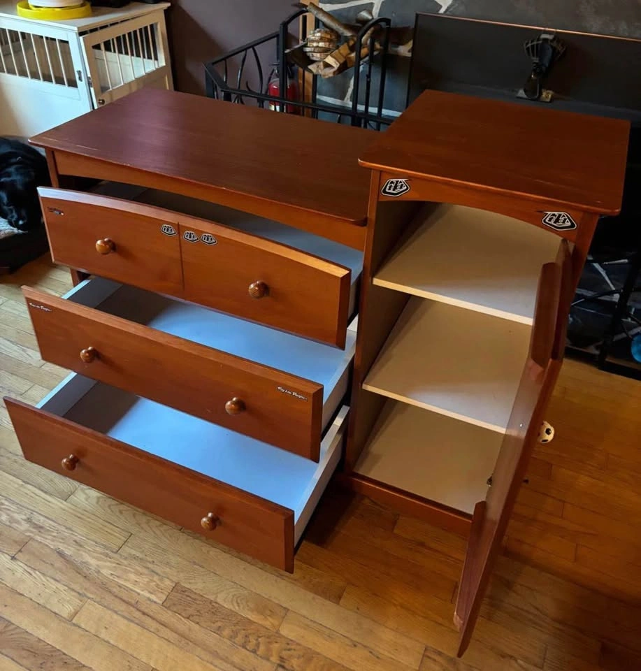Wooden Combo Dresser with Side Cabinet - photo 2