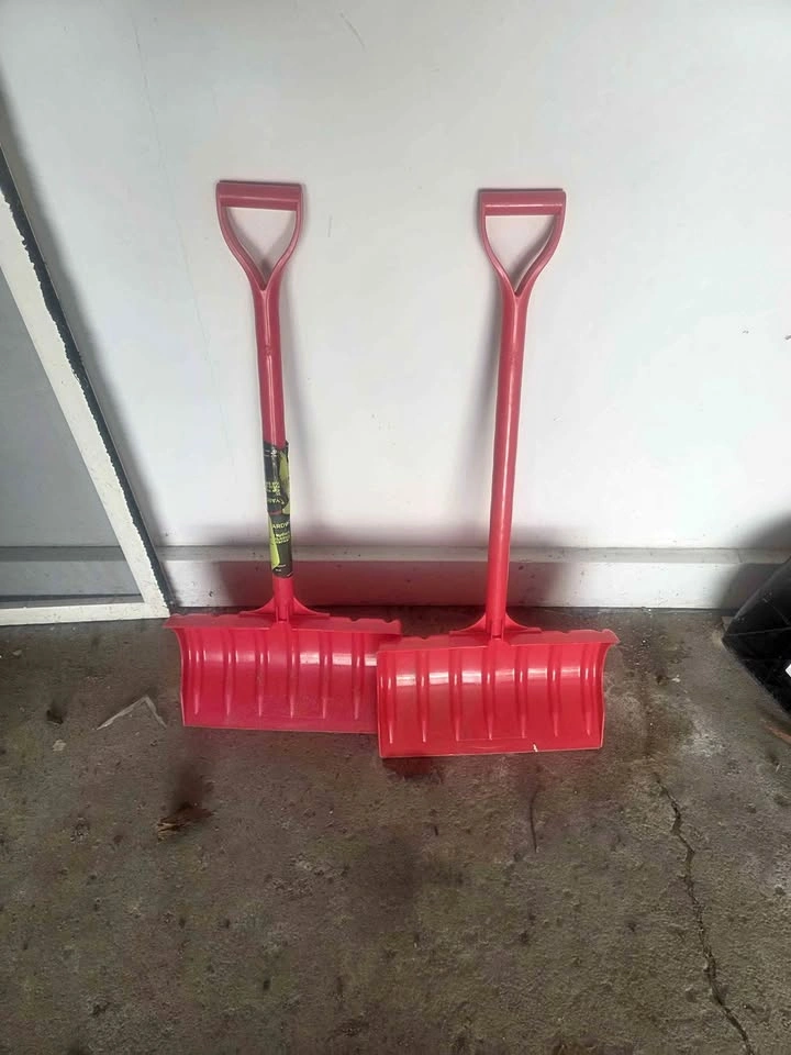 Set of 2 Red Snow Shovels