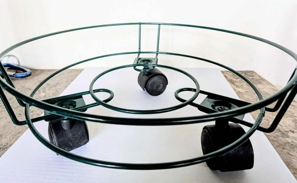 Brand New Annie's Garden 8.5" Metal Plant Stand/Caddy with Wheel - photo 2