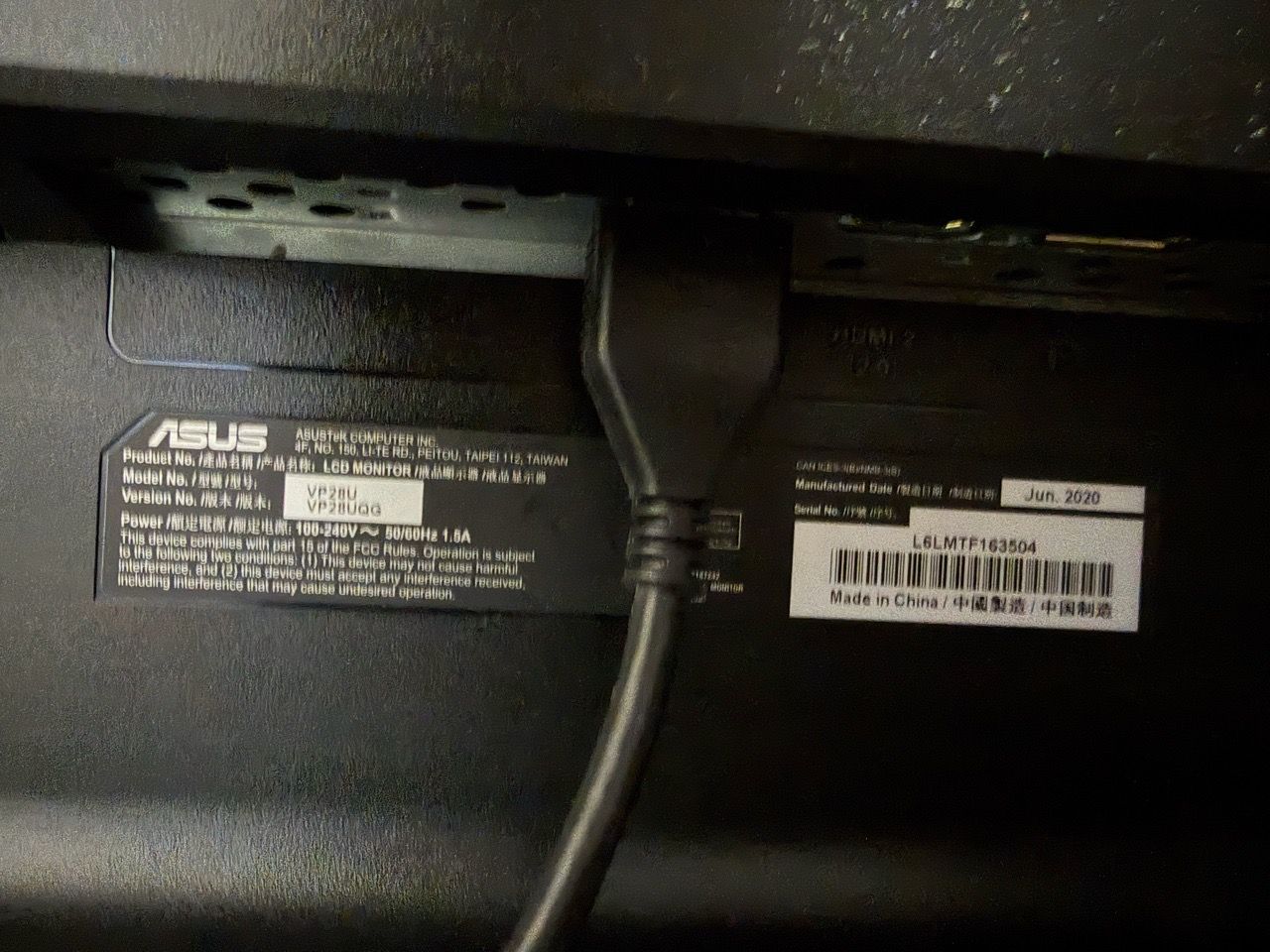 ASUS 28" 4K UHD Monitor (VP28UQG) - $90 - photo 2