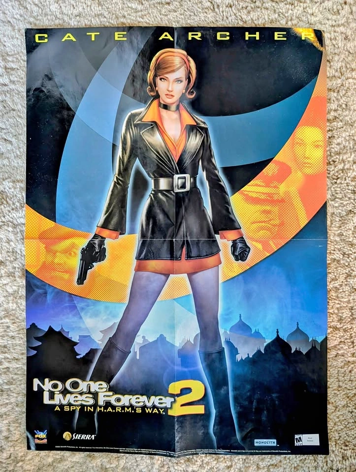 Vintage 2002 No One Lives Forever 2 Promotional Poster