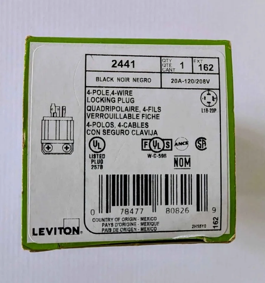Brand New Leviton 2441 20A Locking Plug - photo 4
