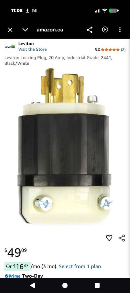 Brand New Leviton 2441 20A Locking Plug - photo 5