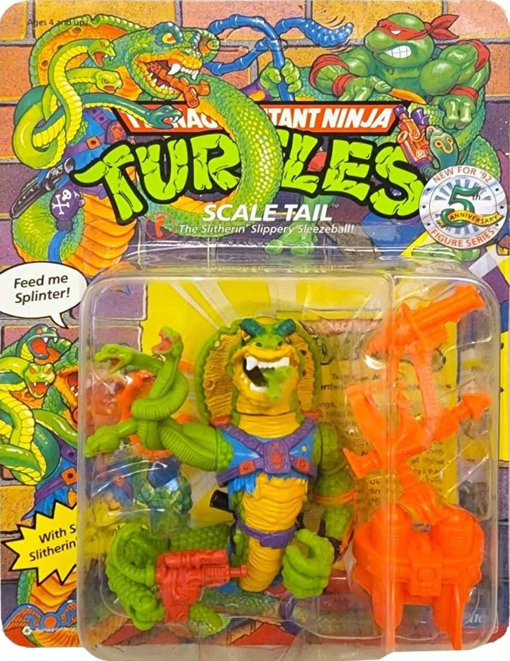 Vintage 1992 Playmates Scale Tail Action Figure TMNT - photo 4