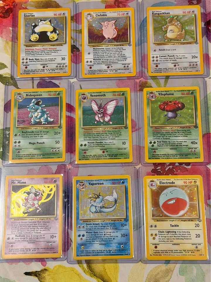 Pokemon Jungle set unlimited 1999 vintage holos LP-NM condition