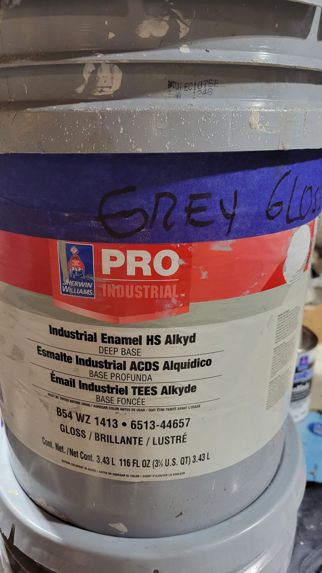 Grey gloss paint 5 gallon bucket - photo 2