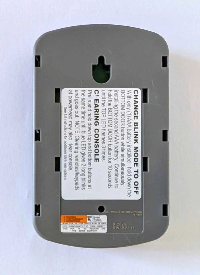 Genie Universal Wireless Garage Door Wall Remote - photo 2