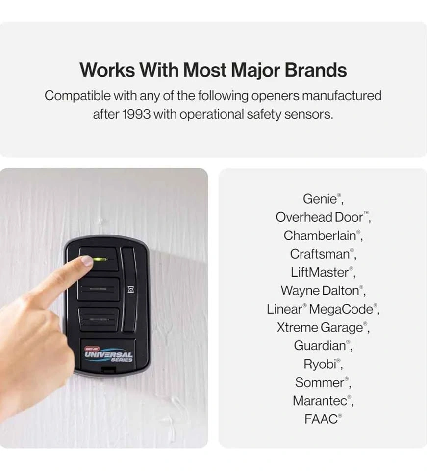 Genie Universal Wireless Garage Door Wall Remote - photo 3