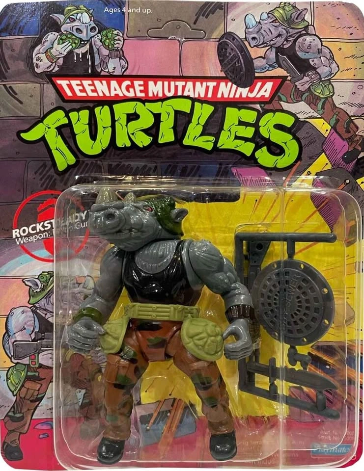 Vintage 1988 Playmates Rocksteady Action Figure (Complete) - photo 4