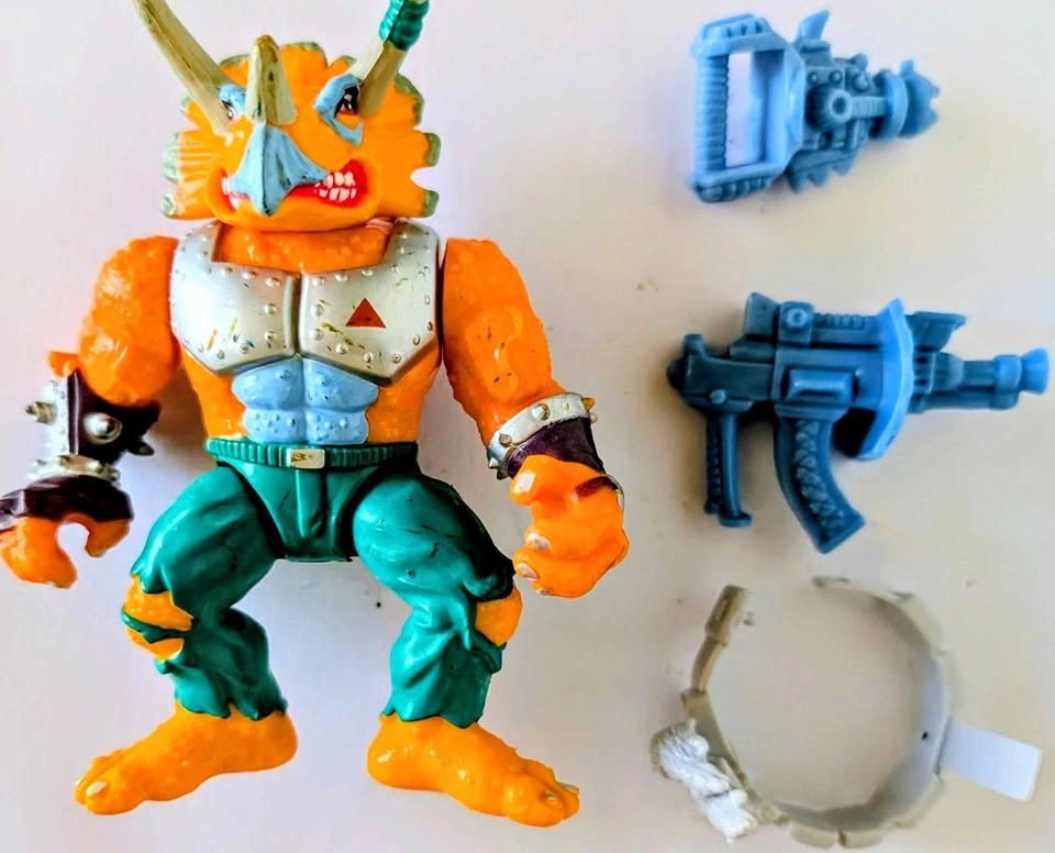 Vintage 1990 Playmates Triceraton Action Figure (Complete)