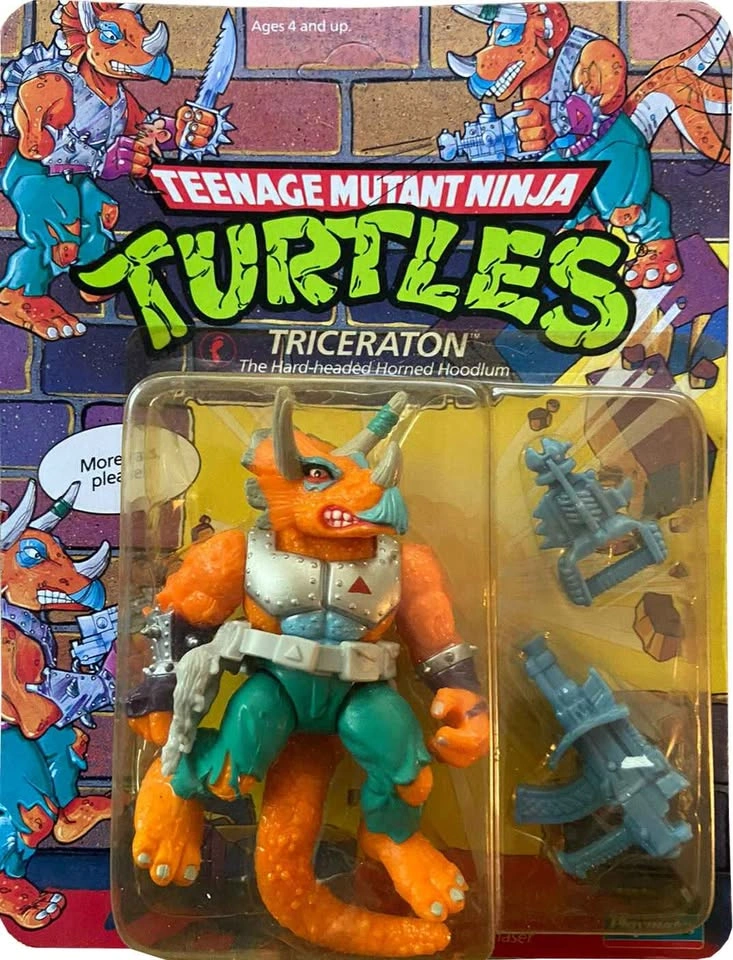 Vintage 1990 Playmates Triceraton Action Figure (Complete) - photo 4