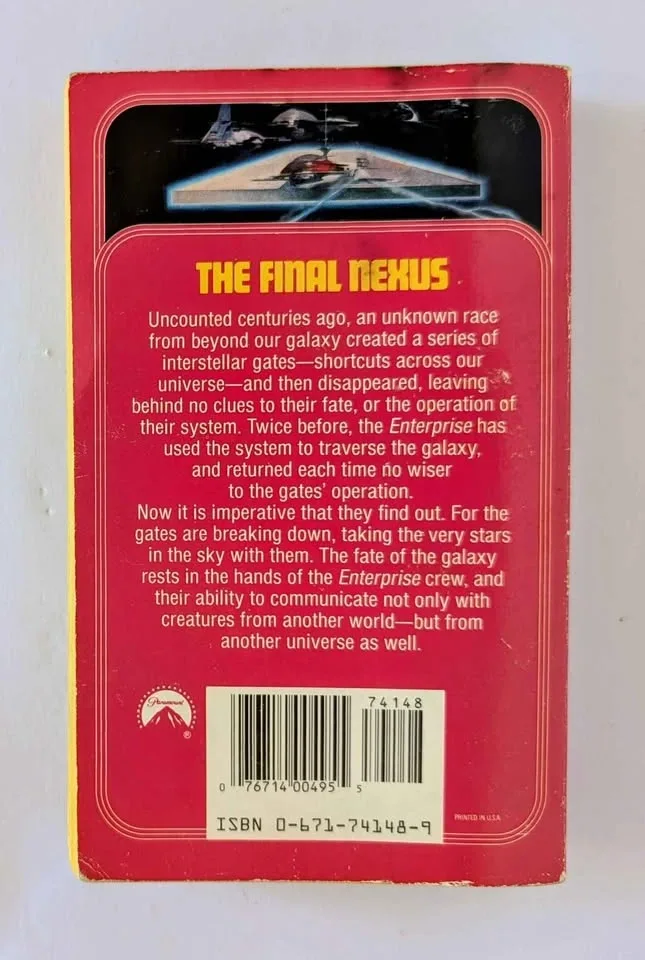 Vintage 1988 Star Trek: The Final Nexus #43 Novel by Gene DeWees - photo 2