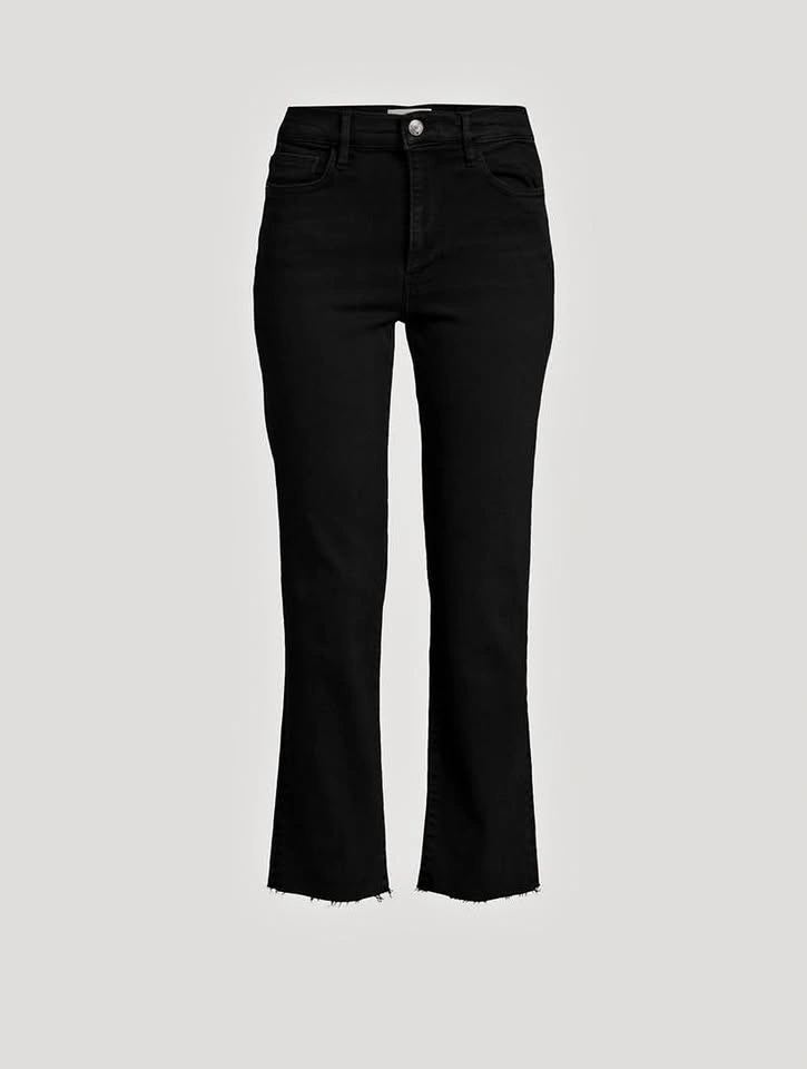 Frame Le High Rise Straight Jeans with Raw Hem