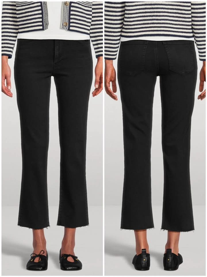 Frame Le High Rise Straight Jeans with Raw Hem - photo 2