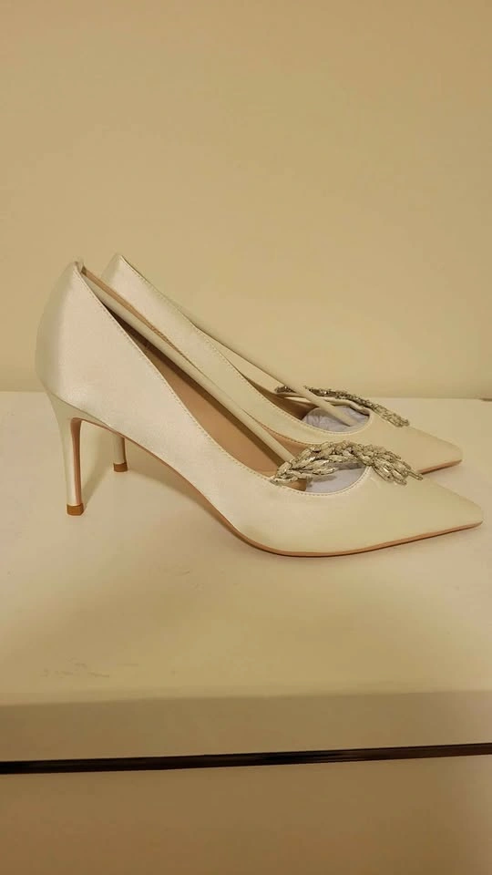 Ivory Silk Heels - photo 2
