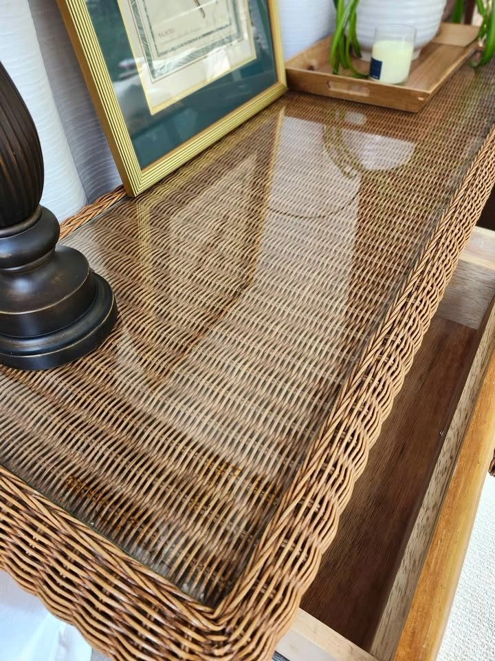 Boho Wicker & Rattan 6-Drawer Dresser – Natural Finish - photo 5