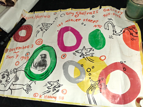 Keith Haring Signed Pop Art Birds Poster 1989 Tony Shafrazi Gall
