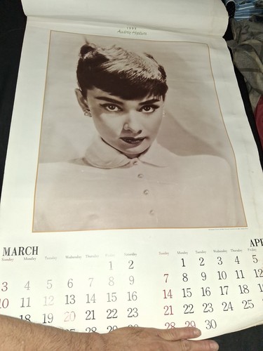 1996 Audrey Hepburn Collectible Calendar - photo 3