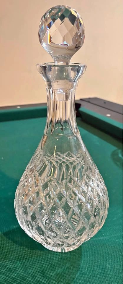 Vintage Tyrone Cut Crystal Wine Decanter and Bowl Set