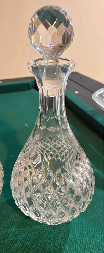 Vintage Tyrone Cut Crystal Wine Decanter and Bowl Set - photo 3