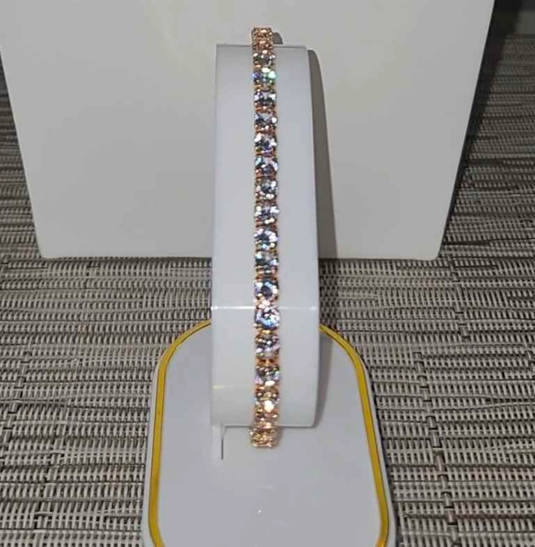 Gold-Tone Tennis Necklace and Bracelet Set - photo 3