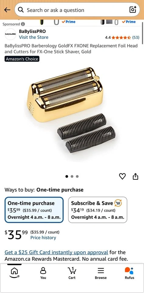 BaBylissPRO Replacement Foil Head and Cutters