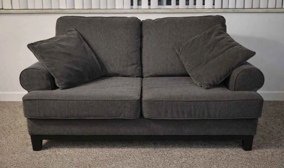 Dark Grey Fabric Sofa and Loveseat Set - photo 2
