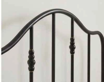Black Metal Bed with wooden slats - photo 5